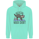 Funny Sloth Yoga Mens 80% Cotton Hoodie Peppermint