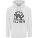 Funny Sloth Yoga Mens 80% Cotton Hoodie White