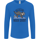 Funny Sloth Yoga Mens Long Sleeve T-Shirt Royal Blue