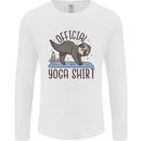 Funny Sloth Yoga Mens Long Sleeve T-Shirt White