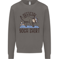 Funny Sloth Yoga Mens Sweatshirt Jumper Charcoal