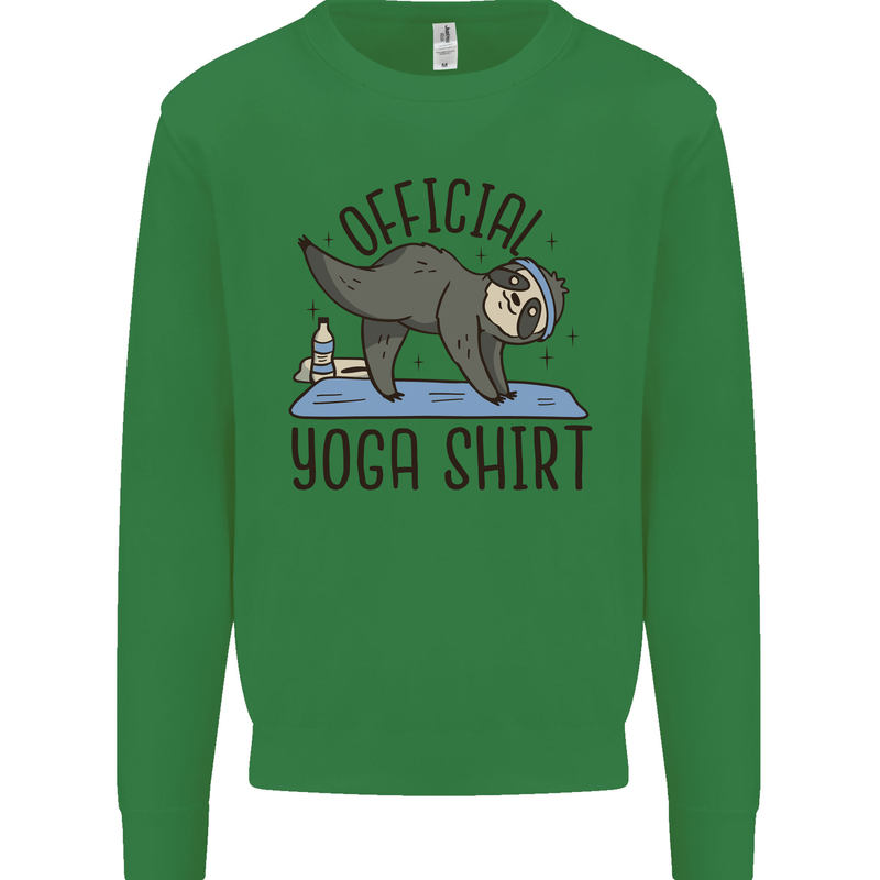Funny Sloth Yoga Mens Sweatshirt Jumper Irish Green