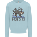 Funny Sloth Yoga Mens Sweatshirt Jumper Light Blue