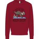 Funny Sloth Yoga Mens Sweatshirt Jumper Red