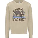 Funny Sloth Yoga Mens Sweatshirt Jumper Sand
