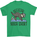 Funny Sloth Yoga Mens T-Shirt 100% Cotton Irish Green