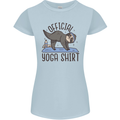 Funny Sloth Yoga Womens Petite Cut T-Shirt Light Blue