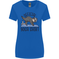 Funny Sloth Yoga Womens Wider Cut T-Shirt Royal Blue