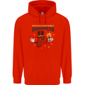 Funny Socket Mechanic DIY Tradesman Tools Childrens Kids Hoodie Bright Red