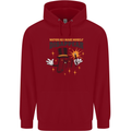 Funny Socket Mechanic DIY Tradesman Tools Childrens Kids Hoodie Red