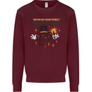 Funny Socket Mechanic DIY Tradesman Tools Kids Sweatshirt Jumper Maroon