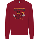 Funny Socket Mechanic DIY Tradesman Tools Kids Sweatshirt Jumper Red