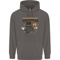 Funny Socket Mechanic DIY Tradesman Tools Mens 80% Cotton Hoodie Charcoal