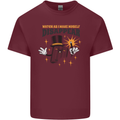 Funny Socket Mechanic DIY Tradesman Tools Mens Cotton T-Shirt Tee Top Maroon