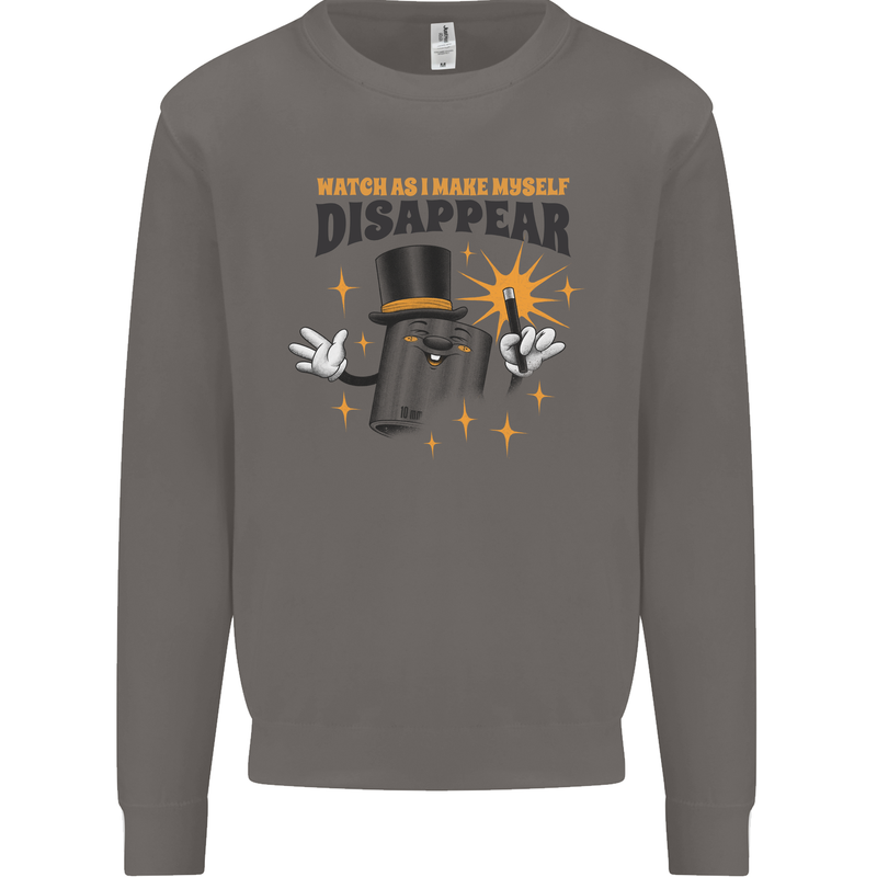 Funny Socket Mechanic DIY Tradesman Tools Mens Sweatshirt Jumper Charcoal