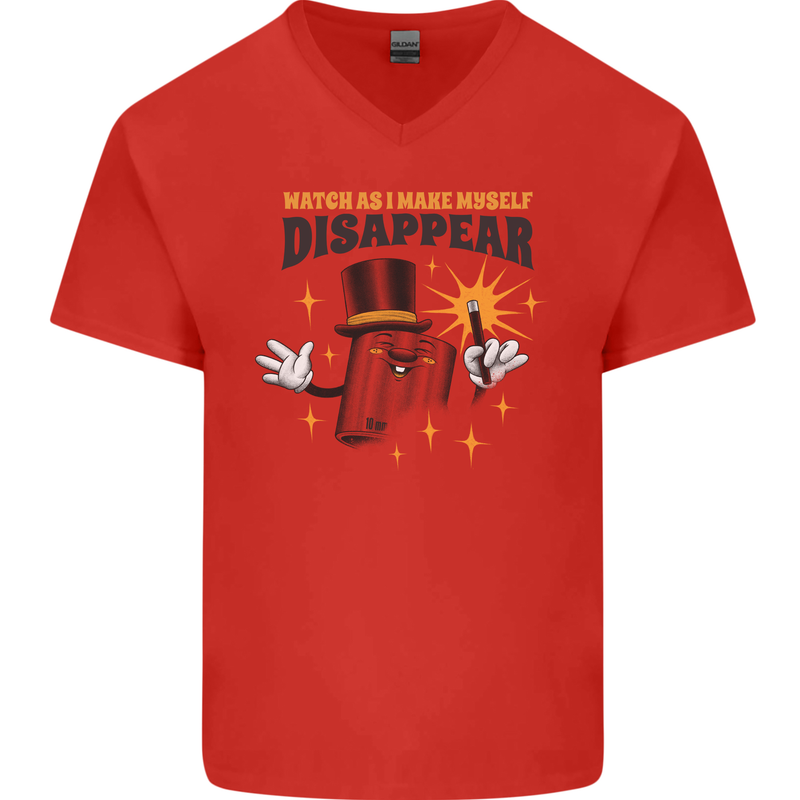 Funny Socket Mechanic DIY Tradesman Tools Mens V-Neck Cotton T-Shirt Red