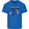 Funny Socket Mechanic DIY Tradesman Tools Mens V-Neck Cotton T-Shirt Royal Blue
