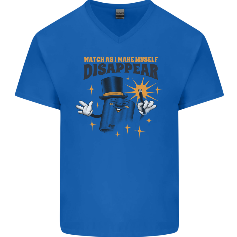 Funny Socket Mechanic DIY Tradesman Tools Mens V-Neck Cotton T-Shirt Royal Blue