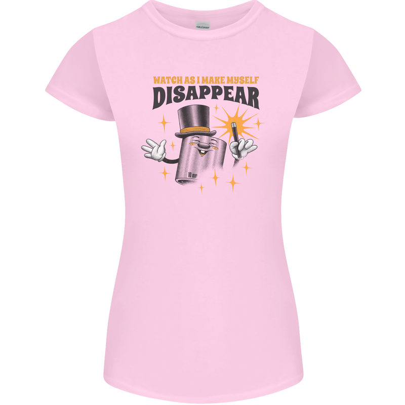 Funny Socket Mechanic DIY Tradesman Tools Womens Petite Cut T-Shirt Light Pink