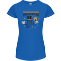 Funny Socket Mechanic DIY Tradesman Tools Womens Petite Cut T-Shirt Royal Blue
