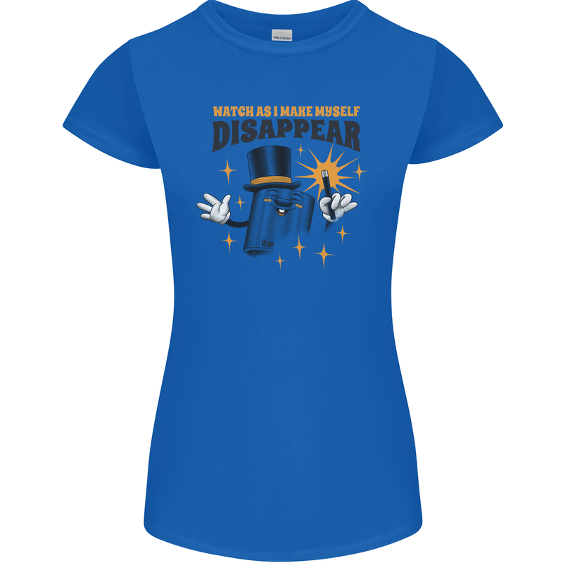 Funny Socket Mechanic DIY Tradesman Tools Womens Petite Cut T-Shirt Royal Blue