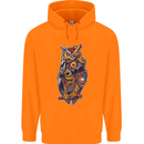 Funny Steampunk Pirate Owl Childrens Kids Hoodie Orange