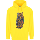 Funny Steampunk Pirate Owl Childrens Kids Hoodie Yellow