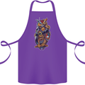 Funny Steampunk Pirate Owl Cotton Apron 100% Organic Purple