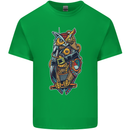 Funny Steampunk Pirate Owl Kids T-Shirt Childrens Irish Green