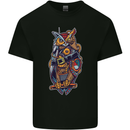 Funny Steampunk Pirate Owl Mens Cotton T-Shirt Tee Top Black
