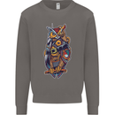 Funny Steampunk Pirate Owl Mens Sweatshirt Jumper Charcoal