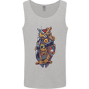 Funny Steampunk Pirate Owl Mens Vest Tank Top Sports Grey