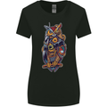 Funny Steampunk Pirate Owl Womens Wider Cut T-Shirt Black
