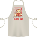 Funny Sushi Cat Food Fish Chef Japan Cotton Apron 100% Organic Natural