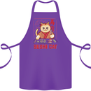 Funny Sushi Cat Food Fish Chef Japan Cotton Apron 100% Organic Purple