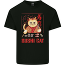 Funny Sushi Cat Food Fish Chef Japan Kids T-Shirt Childrens Black