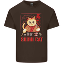 Funny Sushi Cat Food Fish Chef Japan Kids T-Shirt Childrens Chocolate