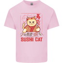 Funny Sushi Cat Food Fish Chef Japan Kids T-Shirt Childrens Light Pink