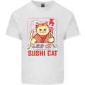 Funny Sushi Cat Food Fish Chef Japan Kids T-Shirt Childrens White