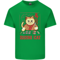 Funny Sushi Cat Food Fish Chef Japan Mens Cotton T-Shirt Tee Top Irish Green