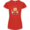 Funny Sushi Cat Food Fish Chef Japan Womens Petite Cut T-Shirt Red
