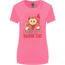 Funny Sushi Cat Food Fish Chef Japan Womens Wider Cut T-Shirt Azalea