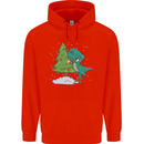 Funny T-Rex Christmas Tree Dinosaur Childrens Kids Hoodie Bright Red