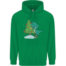 Funny T-Rex Christmas Tree Dinosaur Childrens Kids Hoodie Irish Green