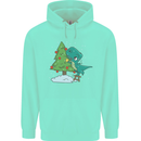 Funny T-Rex Christmas Tree Dinosaur Childrens Kids Hoodie Peppermint