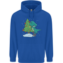 Funny T-Rex Christmas Tree Dinosaur Childrens Kids Hoodie Royal Blue