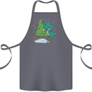 Funny T-Rex Christmas Tree Dinosaur Cotton Apron 100% Organic Steel
