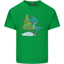 Funny T-Rex Christmas Tree Dinosaur Kids T-Shirt Childrens Irish Green