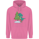 Funny T-Rex Christmas Tree Dinosaur Mens 80% Cotton Hoodie Azelea