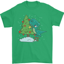 Funny T-Rex Christmas Tree Dinosaur Mens T-Shirt Cotton Gildan Irish Green